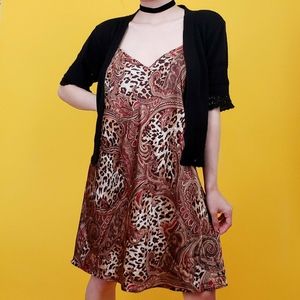 Animal Print/Paisley Slip Dress